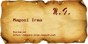 Magosi Irma névjegykártya